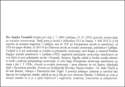 PRAVNIK JANKO VRANČIČ 1889 - 1959